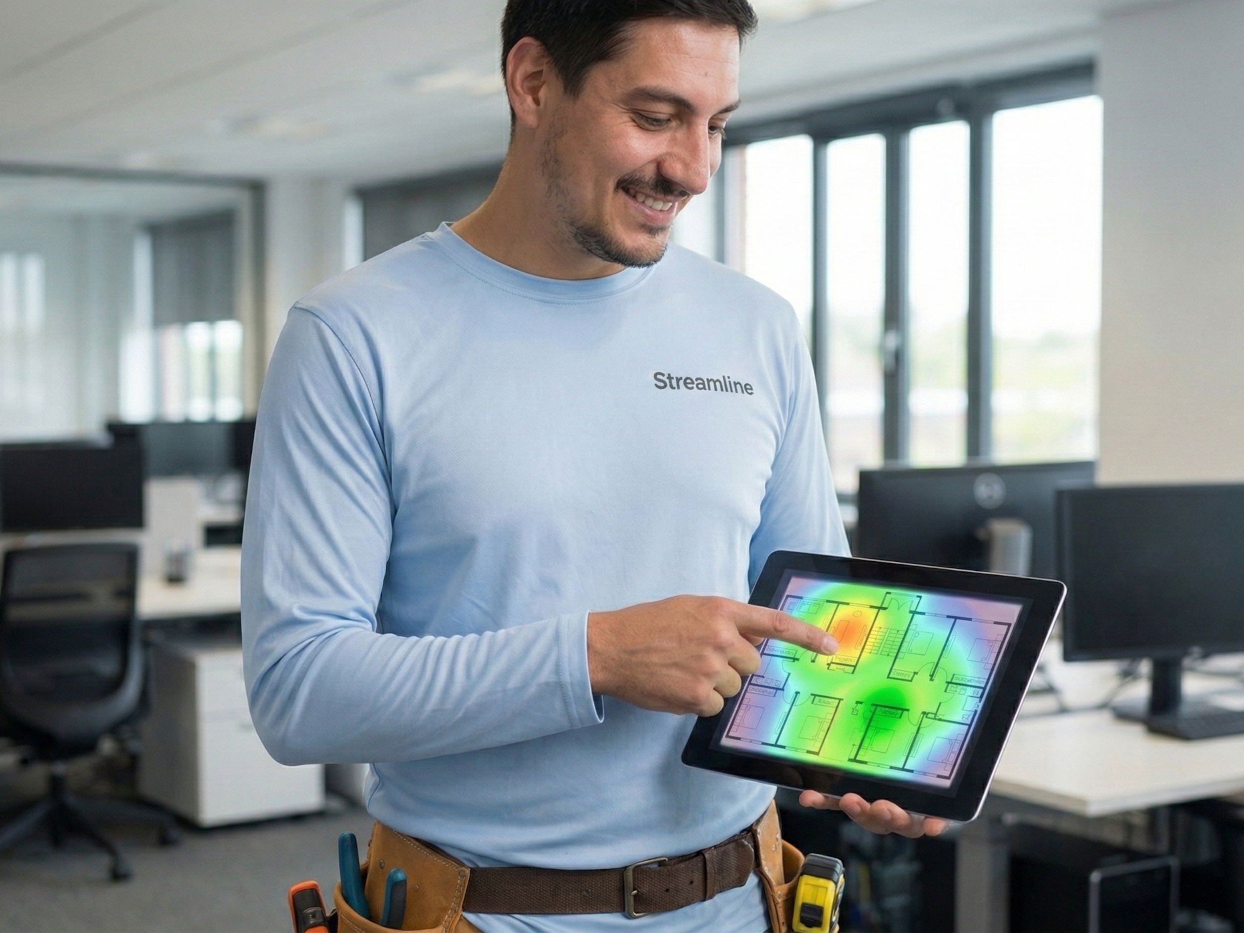 Wireless heat map used to validate coverage and identify dead zones